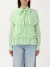 Twinset Flounces Blouse In Green