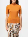 Twinset Mock-neck Knitted Top In Ocker
