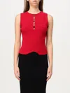Twinset Double-use Top In Viscose Knit In Rot