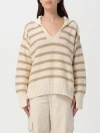 Twinset Maglia A Righe Multicolore In White
