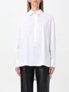 Twinset Twin-set White Poplin Button-up Dress In Weiss