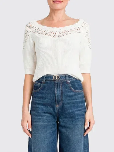 Twinset Top  Woman Color Yellow Cream In White