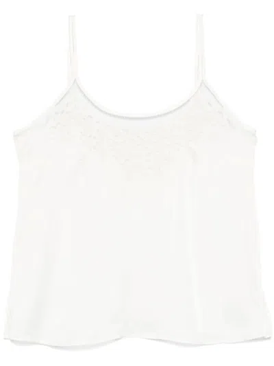 TWINSET TWINSET WHITE TOP WITH THIN SHOULDER STRAPS