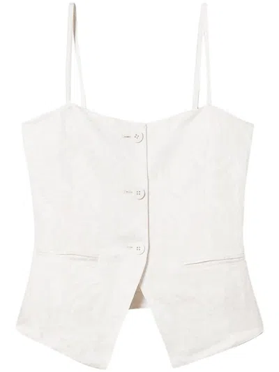 Twinset Woven Top In Transparent