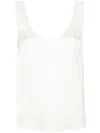 Twinset Dart-detail Top In White