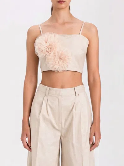 Twinset Top Woman In Neutral