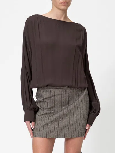 Twinset Top Woman Color Brown