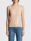 Twinset Sequin Top In Brown