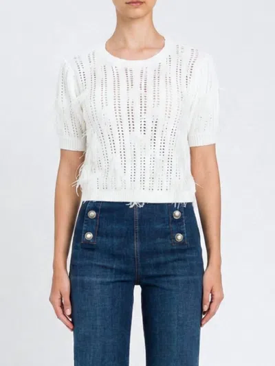 Twinset Openwork Detail Knitwear In White