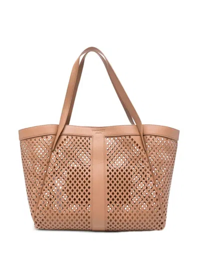 Twinset Tote Bag In Brown