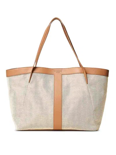 Twinset Tote Bag In Brown