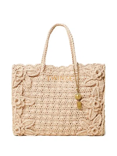Twinset Tote Bag In Brown