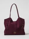 Twinset Tote Bag  Woman Color Burgundy In Purple