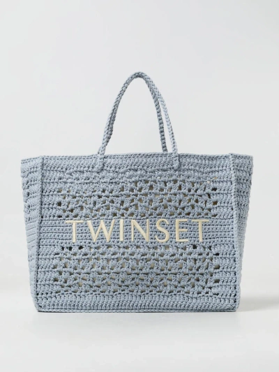 Twinset Tote Bags  Woman Color Gnawed Blue