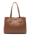 Twinset Tote Oal T Bag With Logo In Brown