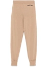Twinset Logo-embroidered Track Pants In Brown