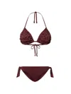 Twinset Triangle Bikini In Brown