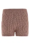 Twinset Tricot Shorts In Neutral