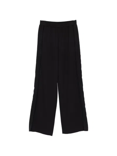 Twinset Trim Palazzo Pants In Black