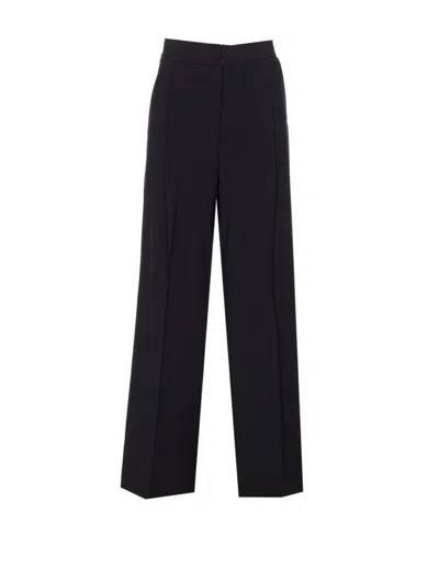 Twinset Logo Plaque Trousers In Blue