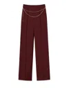Twinset Trousers In Burgundy