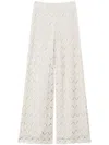 Twinset Lace Trousers In Beige