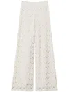 Twinset Lace Trousers In Beige