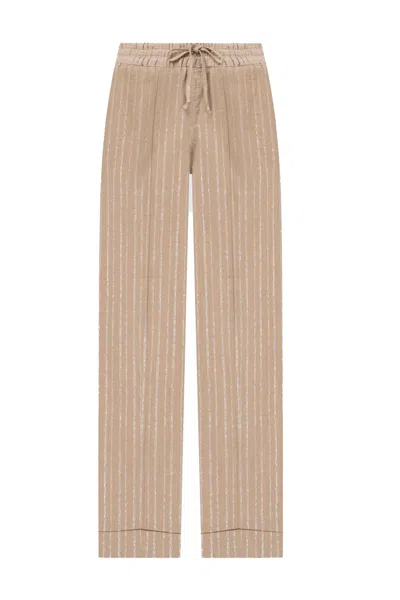 Twinset Trousers Beige In Brown