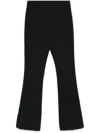 Twinset Twin-set Black Bootcut Trousers With Logo In Black
