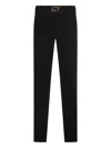 Twinset Belted-logo Trousers In Black