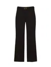 Twinset Black Pants With Belt With Buckle And Belt Loops In Viscose Blend Stretch Woman In Black