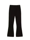 Twinset Rhinestone-embellished Flared Trousers In Black