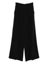 Twinset Pleated Wide-leg Trousers In Black