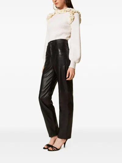 Twinset Trousers In Black