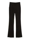 Twinset Tailored Black Trousers With Flared Hem In Black