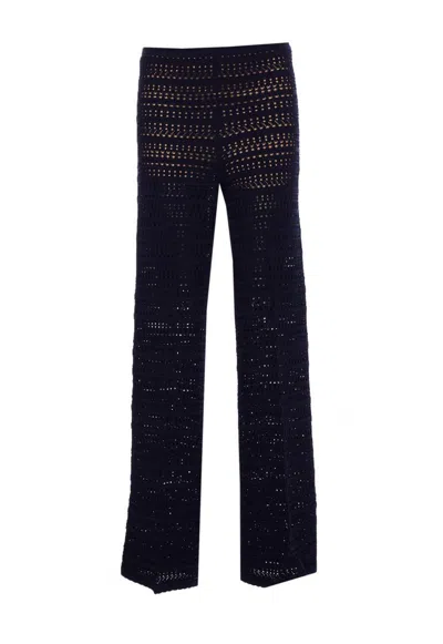 Twinset Trousers In Blue