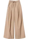 Twinset Cotton Trousers In Brown