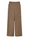 Twinset Checked Button-fastening Trousers In Brown
