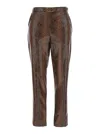 Twinset Trousers In Coffee/black
