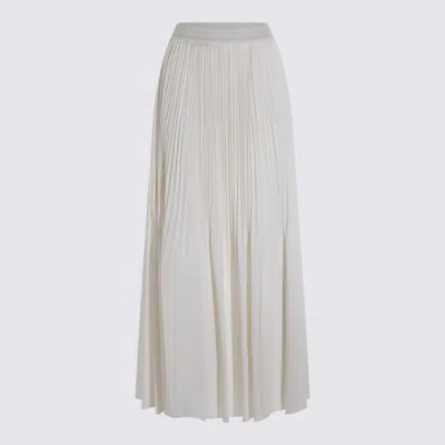 Twinset Elastic Waist Casual Pants In White