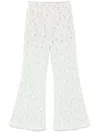Twinset Light Green Lace Trousers In Green