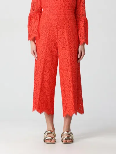 Twinset Trousers  Woman In Coral