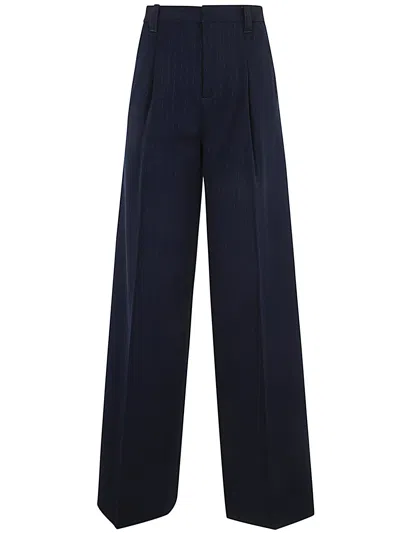 Twinset Trousers In Indigo