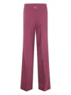 Twinset Burgundy Pants With Straight Hem In Purple