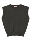 Twinset Padded-shoulder Vest In Black
