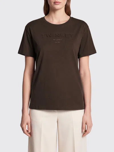 Twinset T-shirt Woman Color Brown