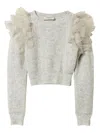 Twinset Tulle Detailing Jumper In Grau