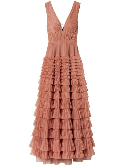 Twinset Tulle Dress In Orange