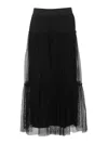 Twinset Cut-out Midi Skirt In Black
