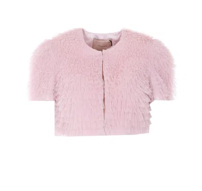 Twinset Tulle Top In Pink